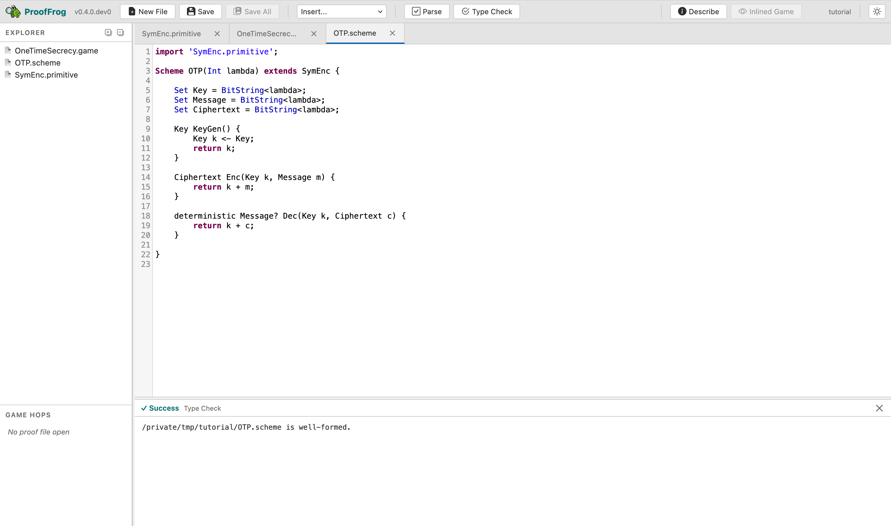 OTP.scheme type checks