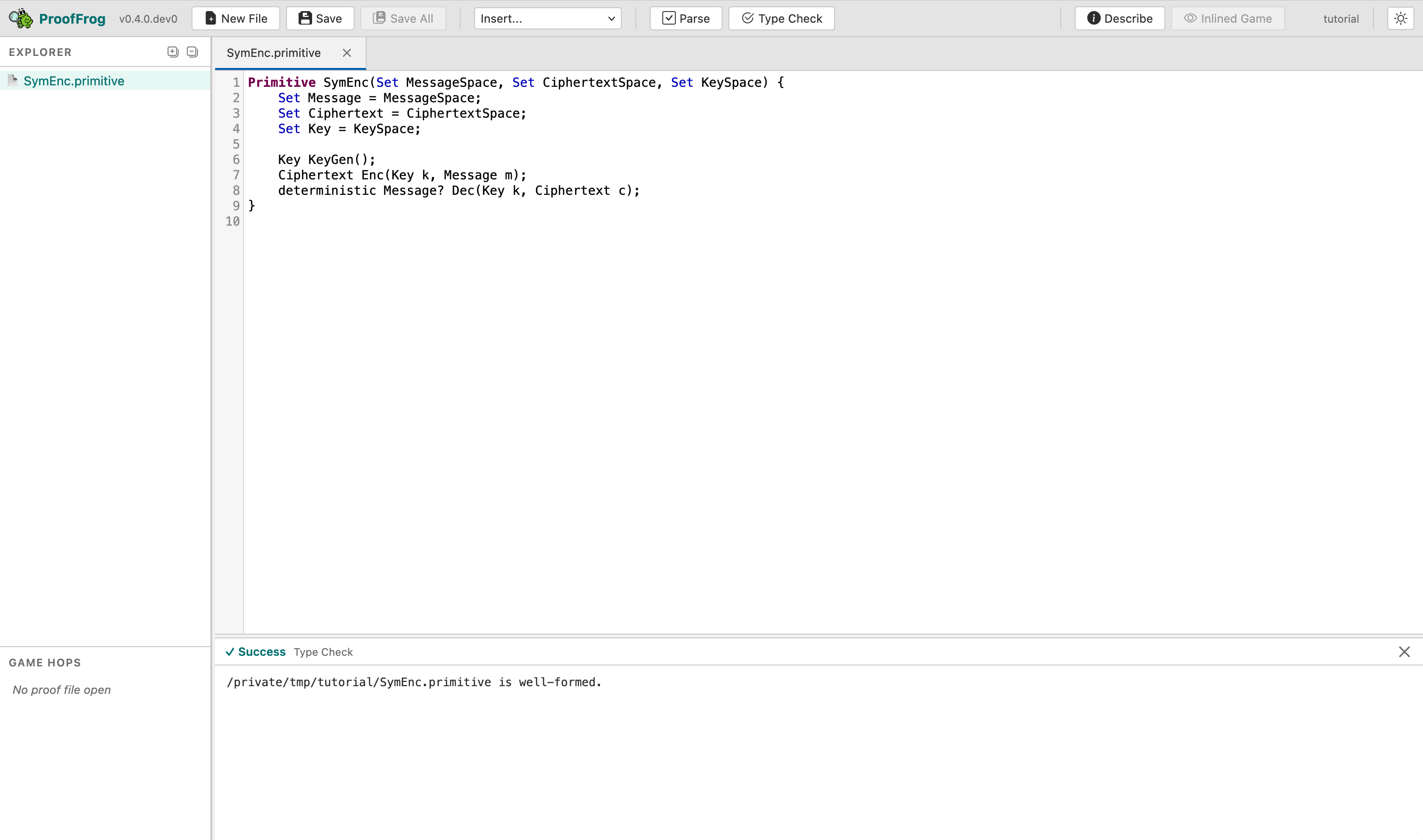 SymEnc.primitive type checks